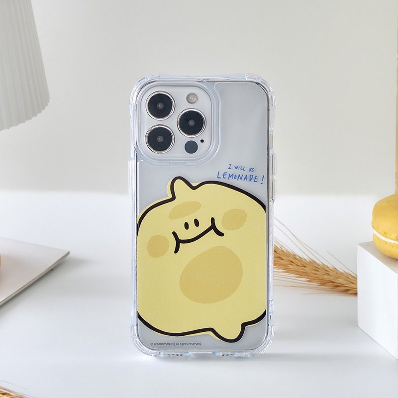 Second Morning Squeeze Lemon Anti-yellowing Anti-fall MagSafe iPhone Case - Phone Cases - Plastic Transparent