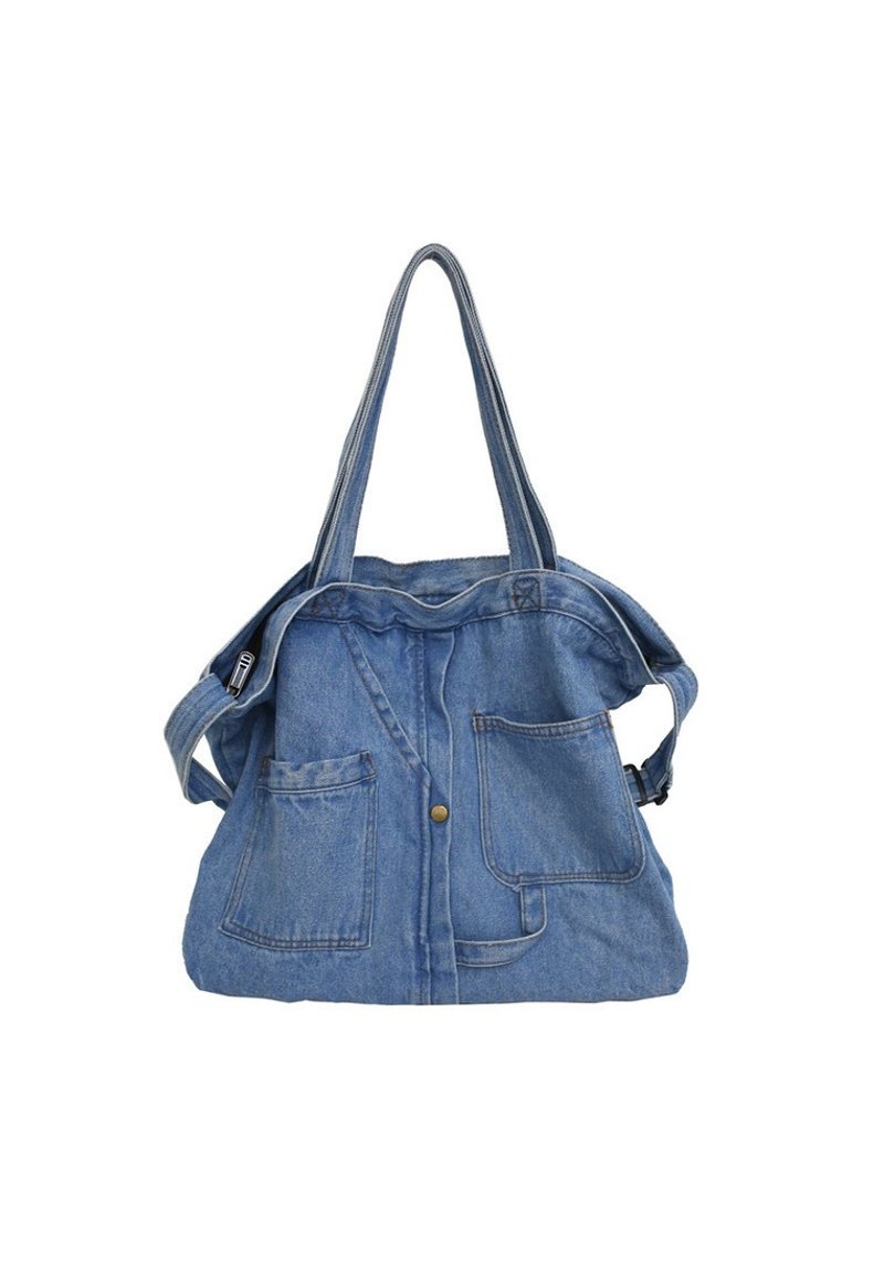 Denim casual Japanese shoulder bag  412126 blue - Handbags & Totes - Other Materials Blue