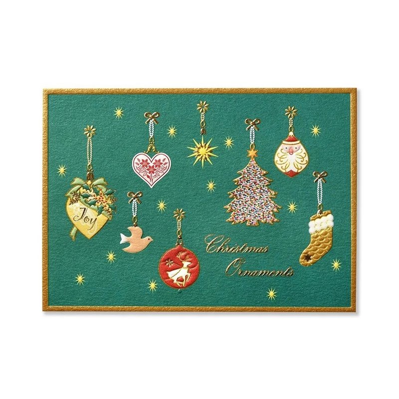 CHRISTMAS ORNAMENT GREEN memo notes Christmas ornaments green - ซองจดหมาย - กระดาษ สีเขียว