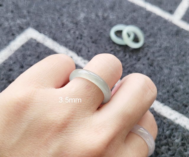 秦翠]天然翡翠氷型モシシャアイ下指ブレスレット12号リング - ショップ