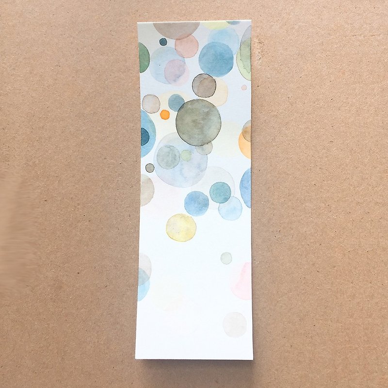 Cute hand-painted watercolor bookmark original painting non-printed matter couple friend gift dream bubble reading bookmark - Bookmarks - Paper Multicolor