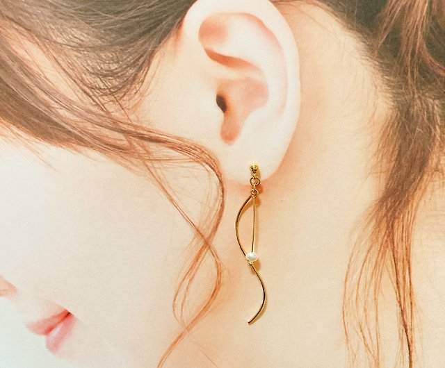 High-quality handmade series ~ micro-drop pearl earrings