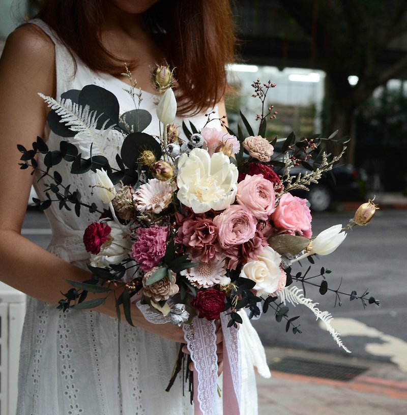 Flower Marriage Series/Lovers' Talk-Immortal Bridal Bouquet - Dried Flowers & Bouquets - Plants & Flowers 