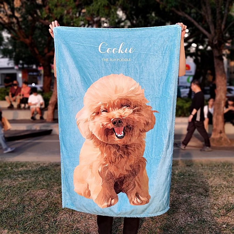 Pet Nordic Modern Style Drawing High Definition Printed and Dyeed Blanket Flannel (Full Body - Including Design Painting) - ผ้าห่ม - วัสดุอื่นๆ 