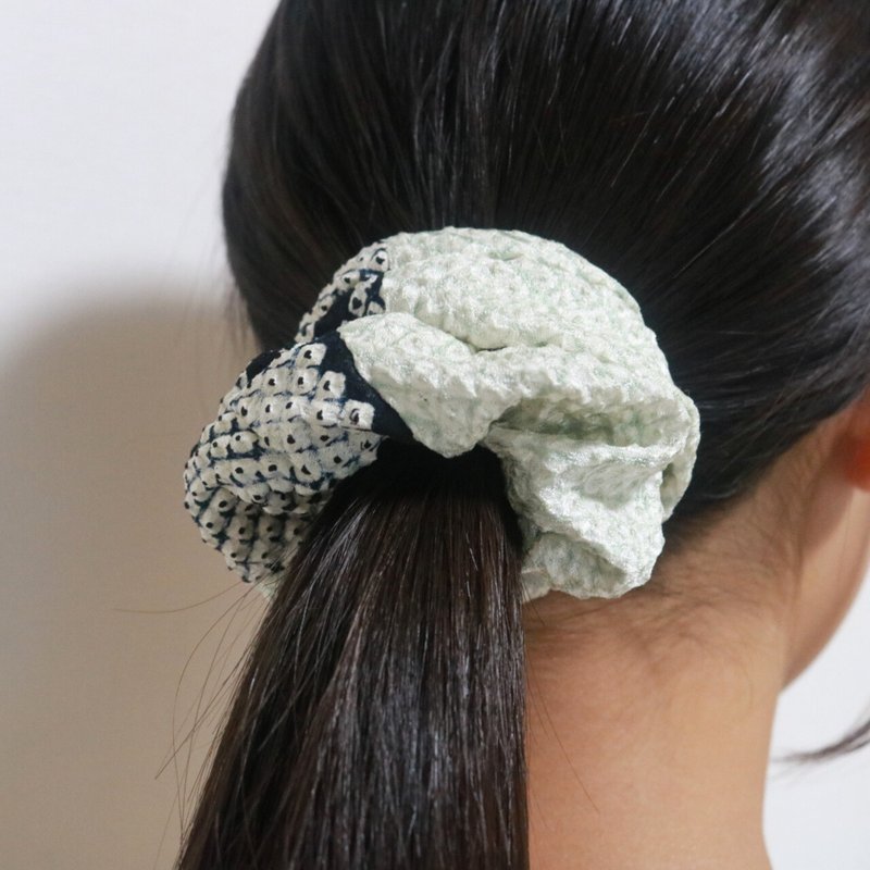 有松絞染手工髮圈 獨一無二的升級再造日系配件 - 髮夾/髮圈 - 棉．麻 多色