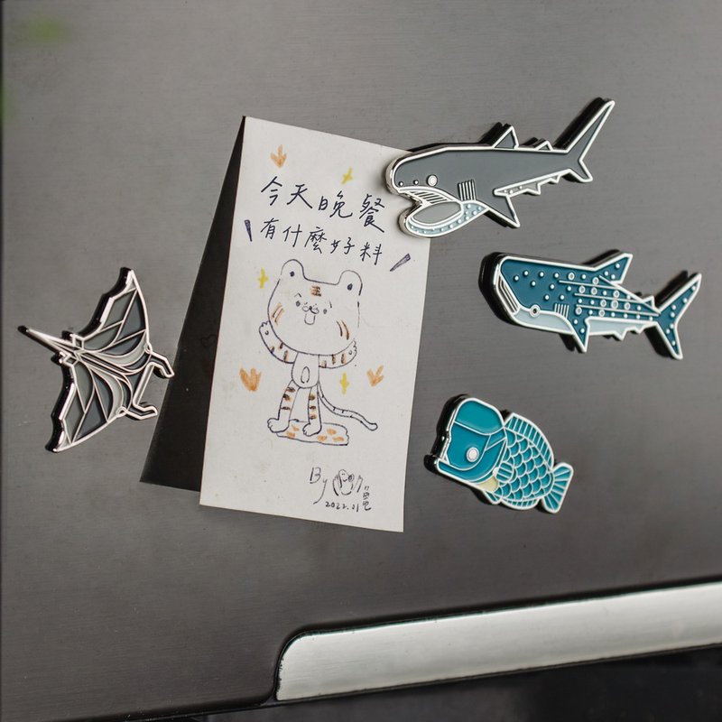 保育類魚種造型-磁鐵 - 磁鐵 - 琺瑯 黑色