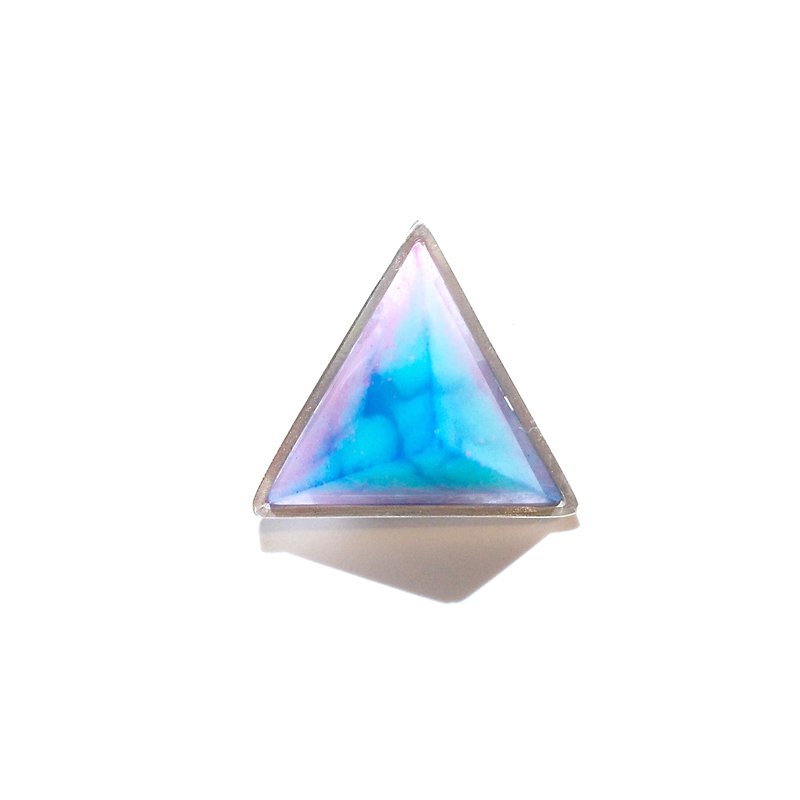 PRISM earrings one ear silver / blue - ต่างหู - กระดาษ สีน้ำเงิน