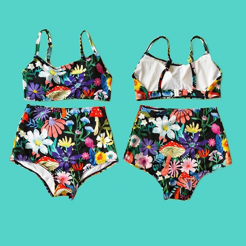 Flower Two piece // swim wear - Other - Other Materials Multicolor