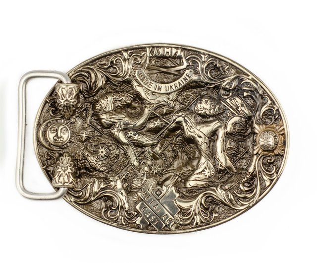 蠍座ソリッドジャーマンシルバーベルトバックル、星座サソリニッケル