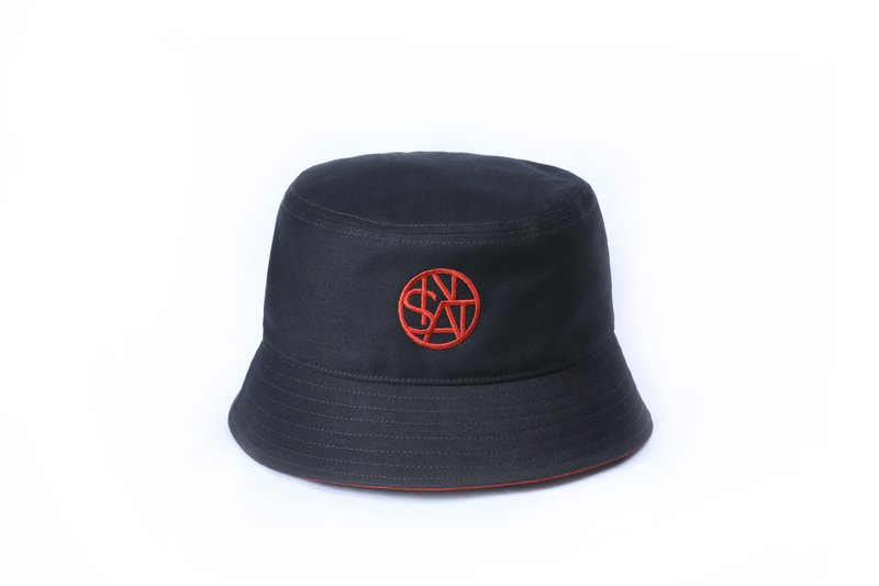 SANTINO | Bucket Hat (Ruby) - 帽子 - 棉．麻 紅色
