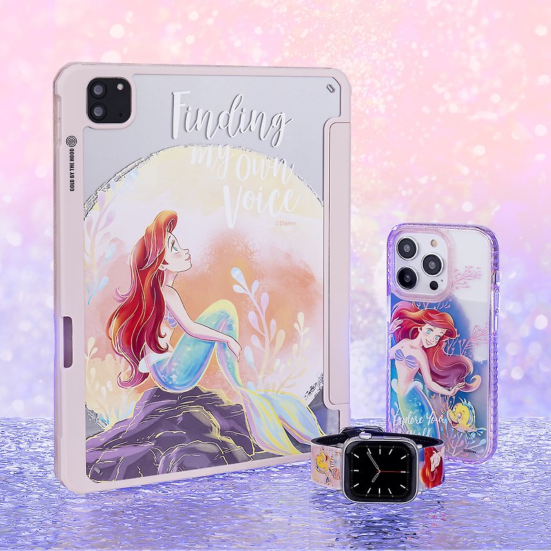 Disney Ariel Princess iPad Air / Pro 2024 Detachable Clear Case Folio Case - เคสแท็บเล็ต - พลาสติก หลากหลายสี