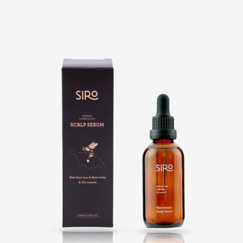 【SIRO】Bee Venom Hair Essence 60ml for fine and soft hair, prone to hair fall, itchy and oily scalp - แชมพู - วัสดุอื่นๆ 