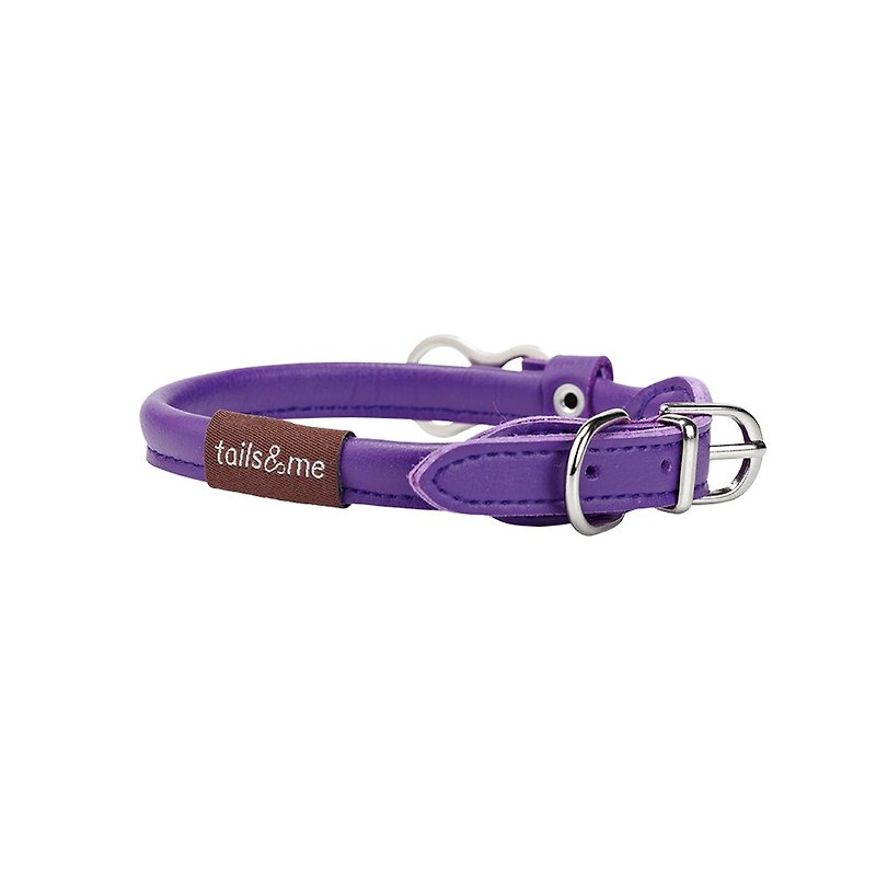 [tail and I] natural concept leather collar quartz purple M - ปลอกคอ - หนังเทียม สีม่วง