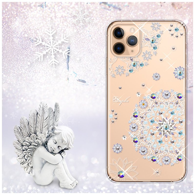 iPhone 11全系列 水晶彩鑽防震雙料手機殼-天使心 - 手機殼/手機套 - 其他材質 多色