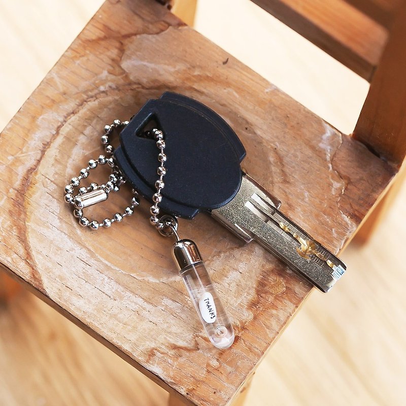 米雕達人工房 手作客製化鑰匙圈 樣式A-百搭珠鍊鑰匙圈 父親節 - 鑰匙圈/鑰匙包 - 玻璃 銀色