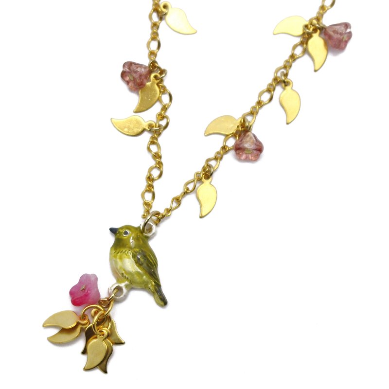 The feeling of White-eye / Necklace's Feelings Necklace NE 359 - Necklaces - Other Metals Green