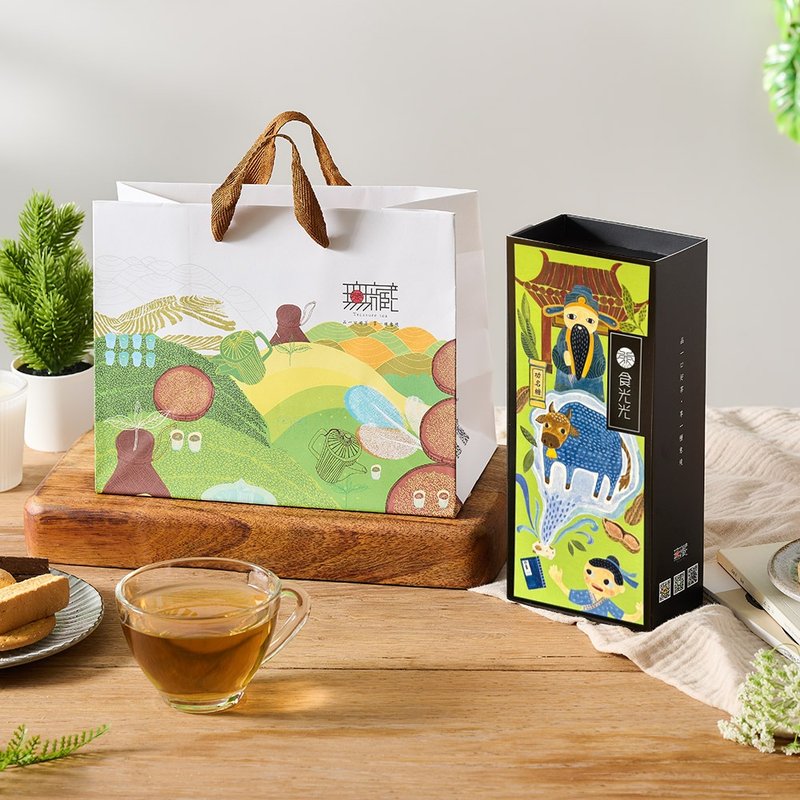 【茶食光光】北埔蒸菁綠茶牛軋糖(蛋奶素)_300g/盒 - 零食/點心 - 新鮮食材 綠色