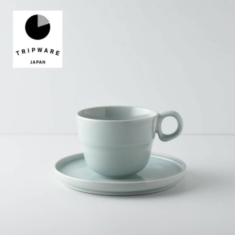 【Trip Ware Japan】Mug with saucer (Made in Japan)(Mino Ware)(Blue) - แก้วมัค/แก้วกาแฟ - ดินเผา 
