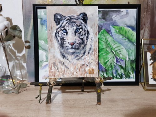 絵画「幸運のホワイトタイガー」 スプレーアートNoa作品 500x0.jpg