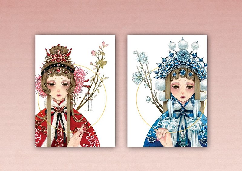 Peking Opera_Dan Role - Cards & Postcards - Paper Red