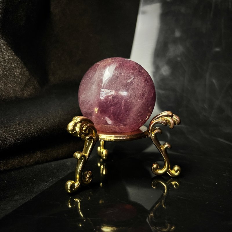 Black 78 Stone ball plum purple ring melaleuca with starry sky light purple fluorite pink Stone - Items for Display - Semi-Precious Stones Multicolor