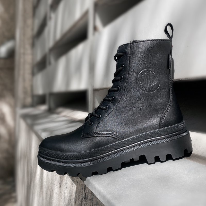 [Member Day] PALLADIUM PALLATROOPER limited edition lychee cowhide French military boots 77972 - รองเท้าลำลองผู้หญิง - วัสดุอื่นๆ หลากหลายสี