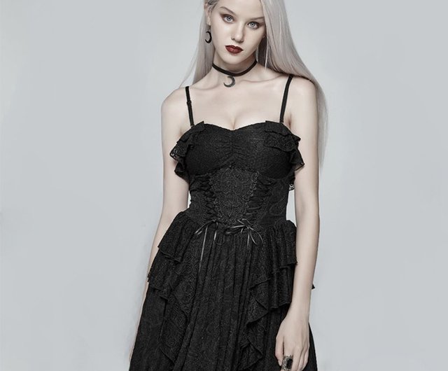 Gothic Strapless Dress - Shop PUNK RAVE One Piece Dresses - Pinkoi