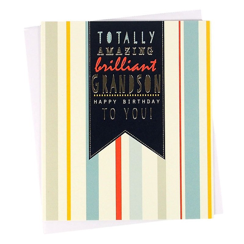 For the best grandson [ABACUS Life&Soul Card-Birthday Wishes] - การ์ด/โปสการ์ด - กระดาษ หลากหลายสี