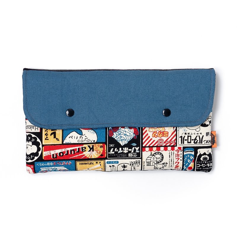 [SuGround. Dawn] Switch protection package-daily package summary (blue) - Clutch Bags - Cotton & Hemp Blue