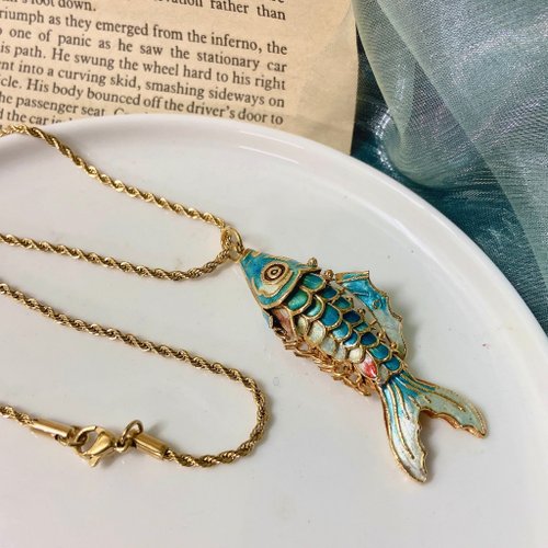 カスタムメイド ネックレス アンティーク中国 フィリグリーエナメル