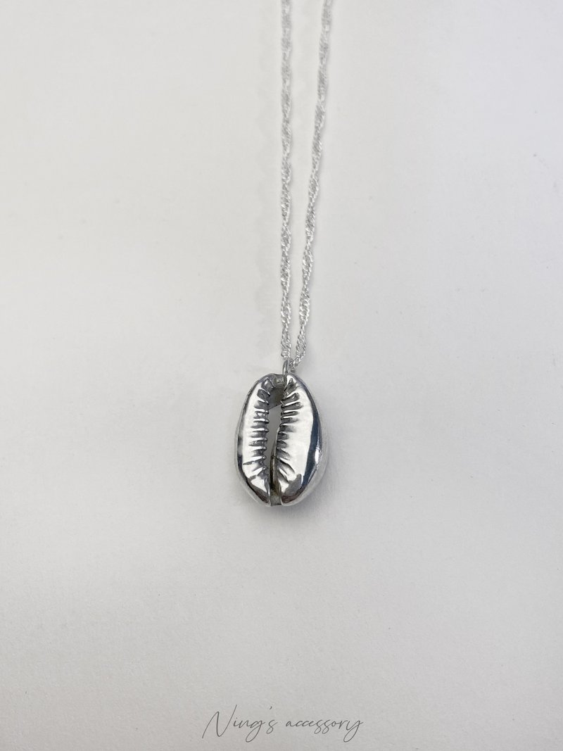 925 sterling silver conch necklace - สร้อยคอ - เงินแท้ สีเงิน