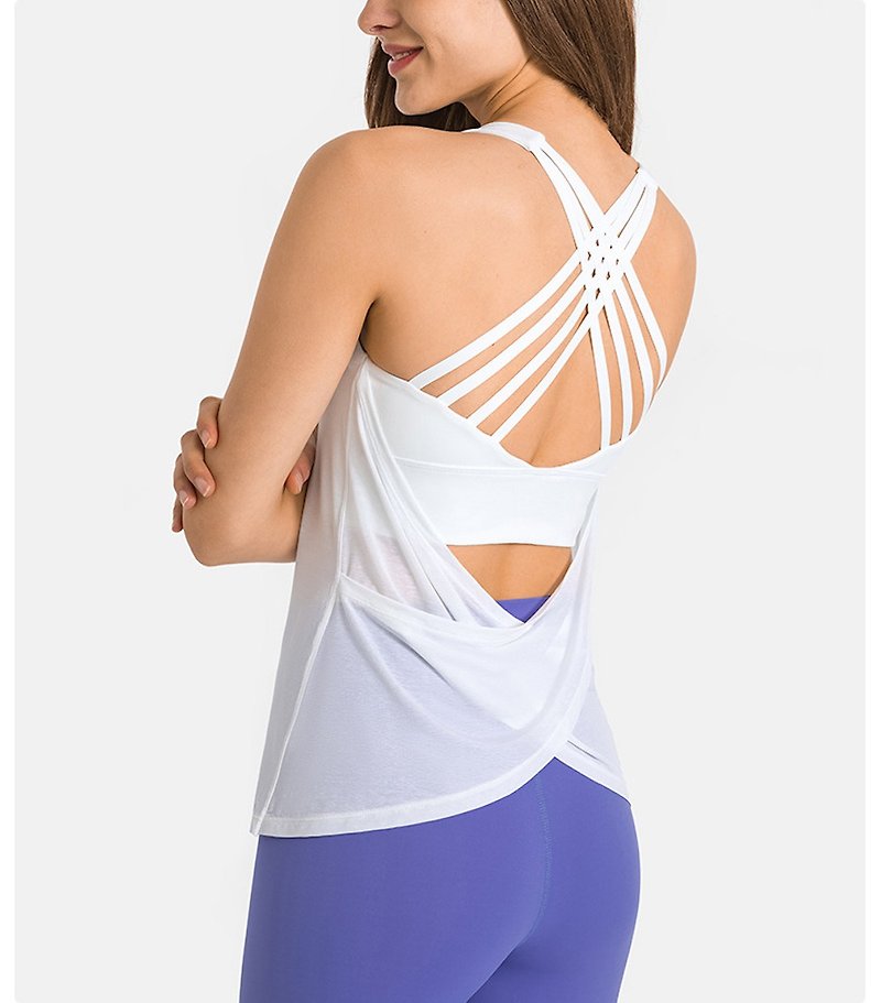 【FlexiFlow】Kia - 親膚胸墊款運動背心-4色 - 瑜珈服/瑜珈褲 - 尼龍 