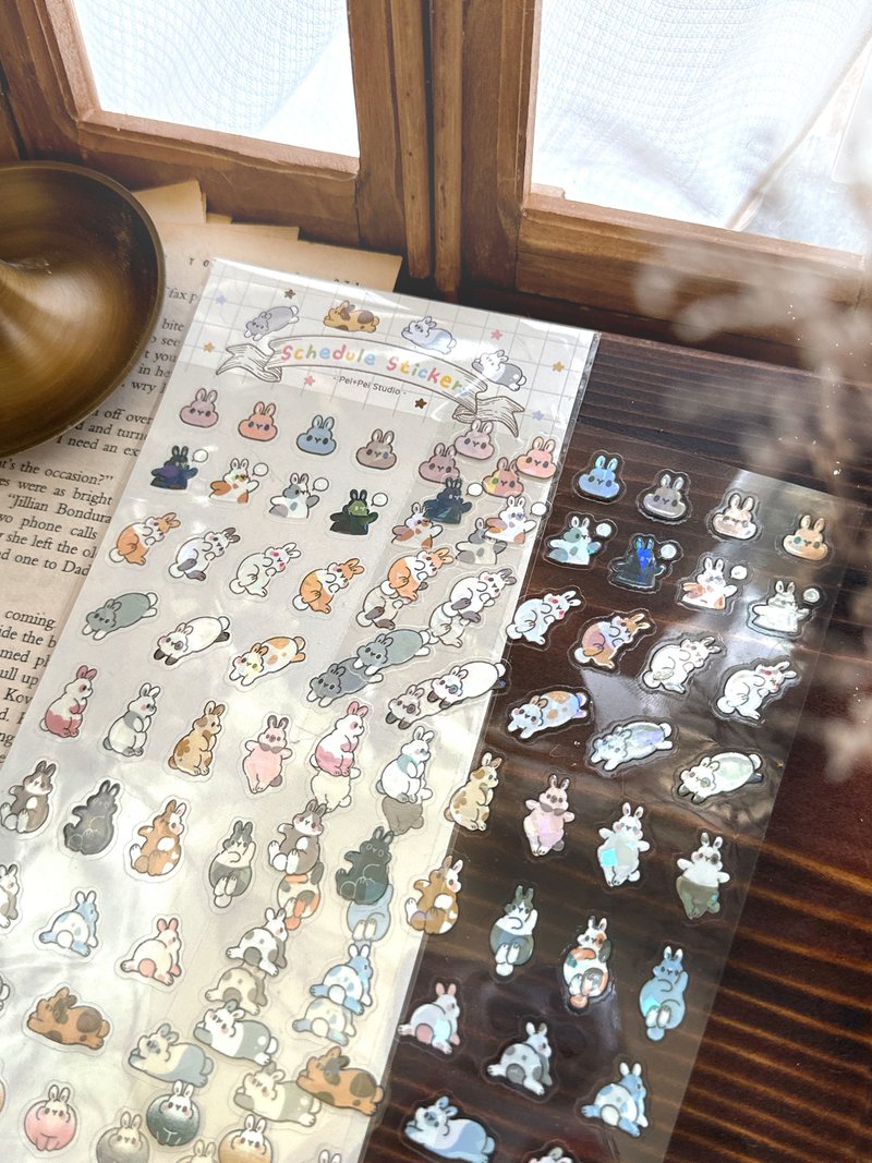 Little Rabbit Flavor-Handbook Stickers - สติกเกอร์ - พลาสติก สีใส