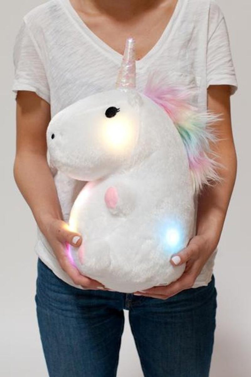 Smoko Glowing Unicorn Pillow - หมอน - ผ้าฝ้าย/ผ้าลินิน ขาว