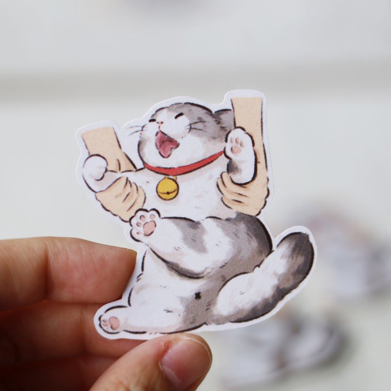 Let go of the cat sticker - สติกเกอร์ - กระดาษ 