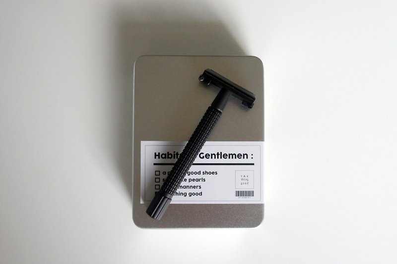 OLD-FASHIONED SAFETY RAZOR KIT - Best Gift for MEN - Men's Skincare - Other Metals Black