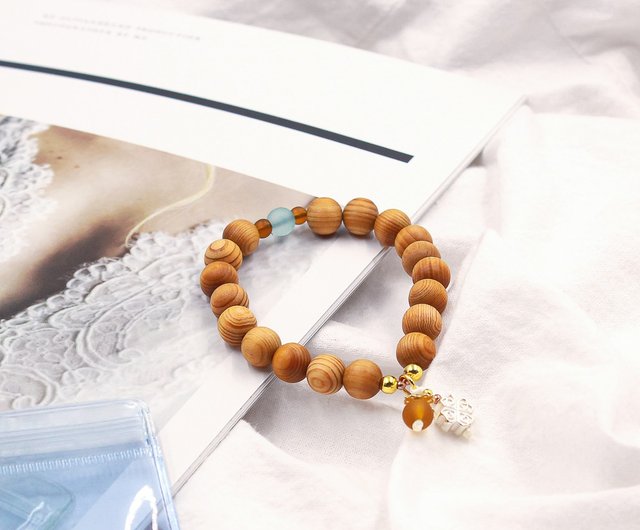 限定版台湾ヒノキハンドビーズ 18 個 8mm ハートトゥハート重油台湾