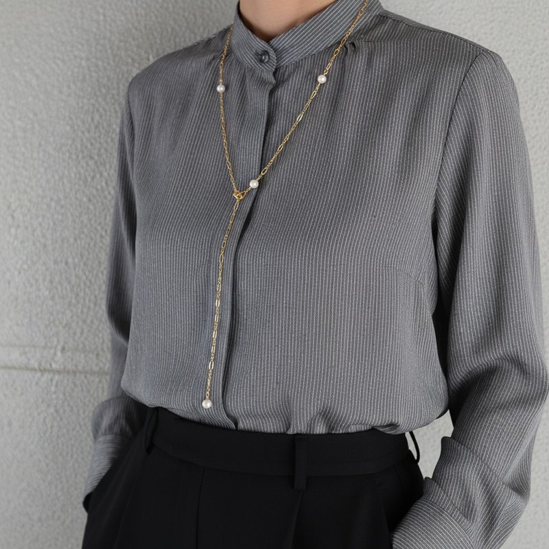 カスタムパールネックレス/デザインチェーン - ネックレス - 真珠 ホワイト