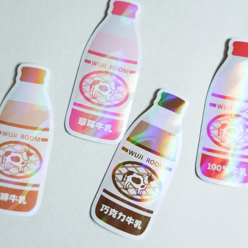 調味牛乳貼紙 - 貼紙 - 紙 多色