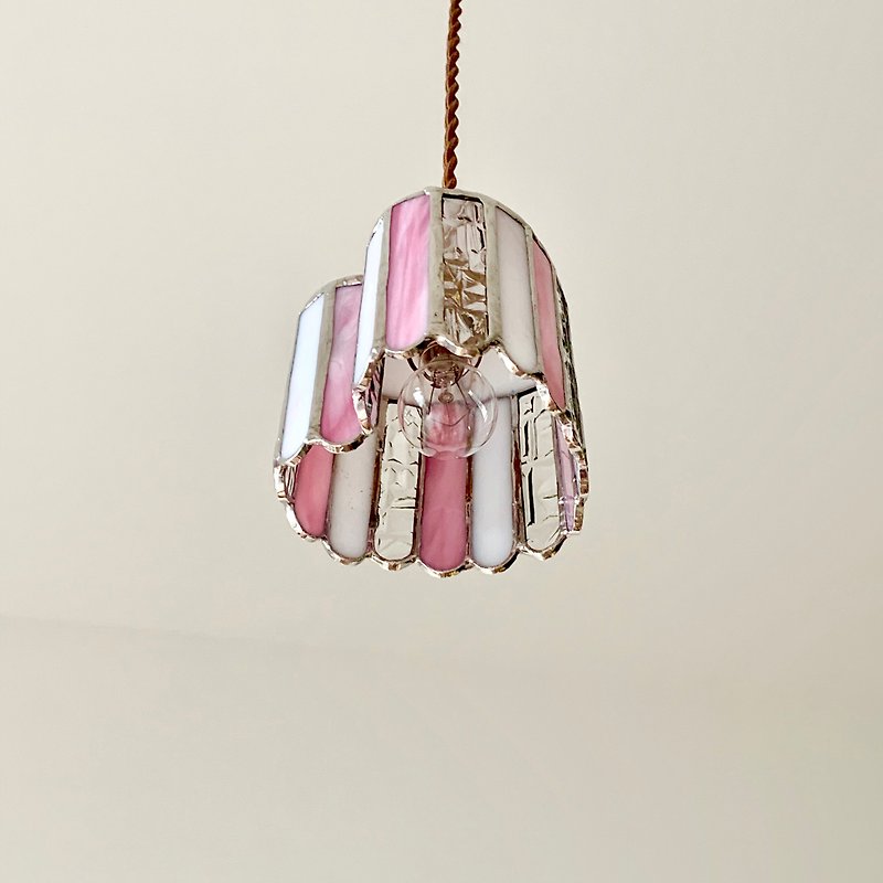 Healing night ハート型ランプ ピンクホワイト Bay View - 燈具/燈飾 - 玻璃 粉紅色
