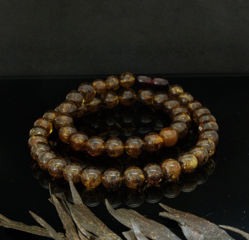 9mm 波羅的海藥珀頸錬 ( Baltic Amber Necklace ) - 項鍊 - 寶石 