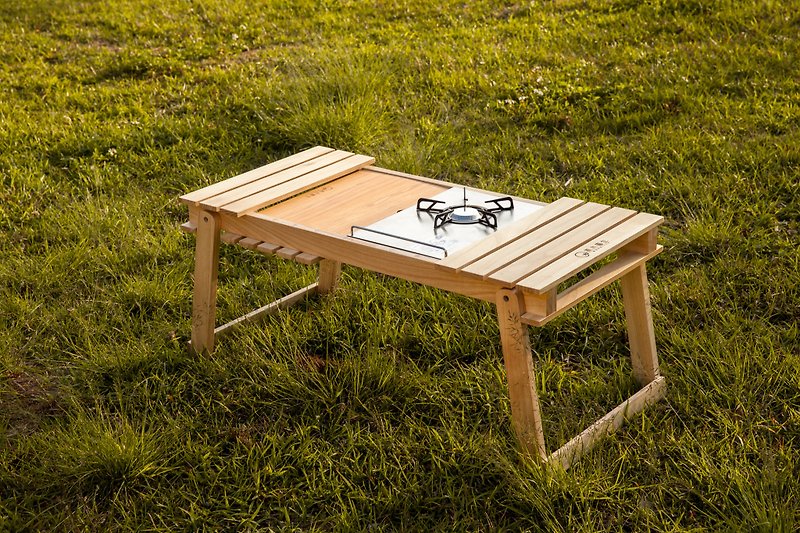 非常に軽い。ログ折りたたみテーブル - その他の家具 - 木製 ブラウン