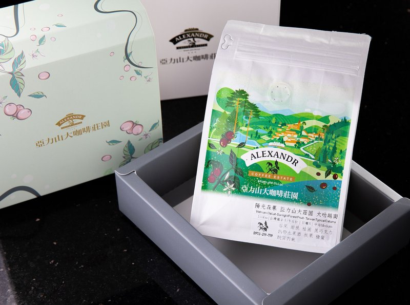 微風山泉 乾式發酵香檳水洗處理 烘焙豆 (Roasted Beans) - 咖啡/咖啡豆 - 植物．花 綠色