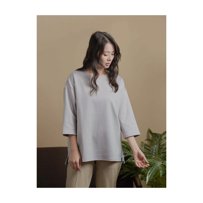 SHOSHIN leeway-high elastic three-quarter sleeve TEE - เสื้อยืดผู้ชาย - ไนลอน หลากหลายสี