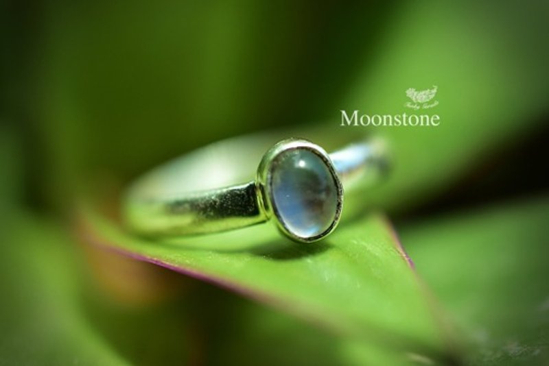 Illusionary Colors★Rainbow Moonstone Silver Ring 702 - แหวนทั่วไป - เครื่องเพชรพลอย 