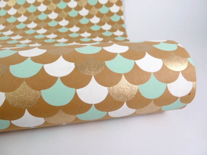 Shizen light blue handmade wrapping paper - Gift Wrapping & Boxes - Paper Brown