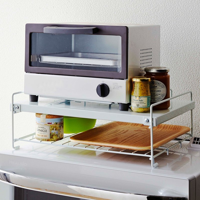 Multifunctional storage shelf for kitchen - ชั้นวาง/ตะกร้า - วัสดุอื่นๆ ขาว