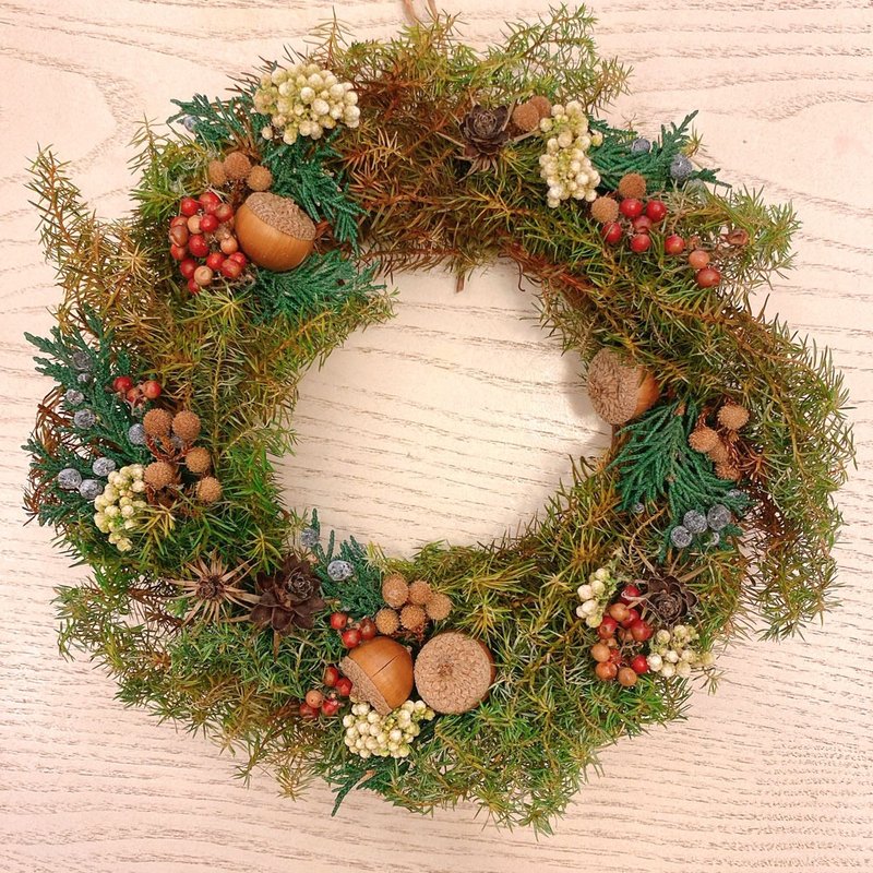 18cm natural wind seed cedar dry/everlasting wreath graduation gift teacher gift - Dried Flowers & Bouquets - Plants & Flowers Green