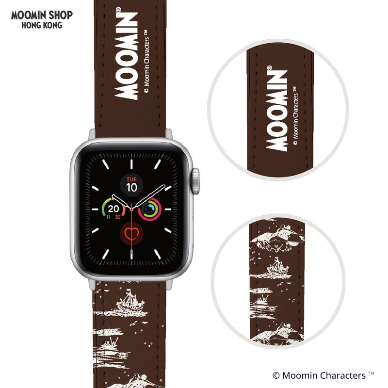 姆明Apple Watch替換錶帶 - 棕色 - 錶帶 - 人造皮革 咖啡色