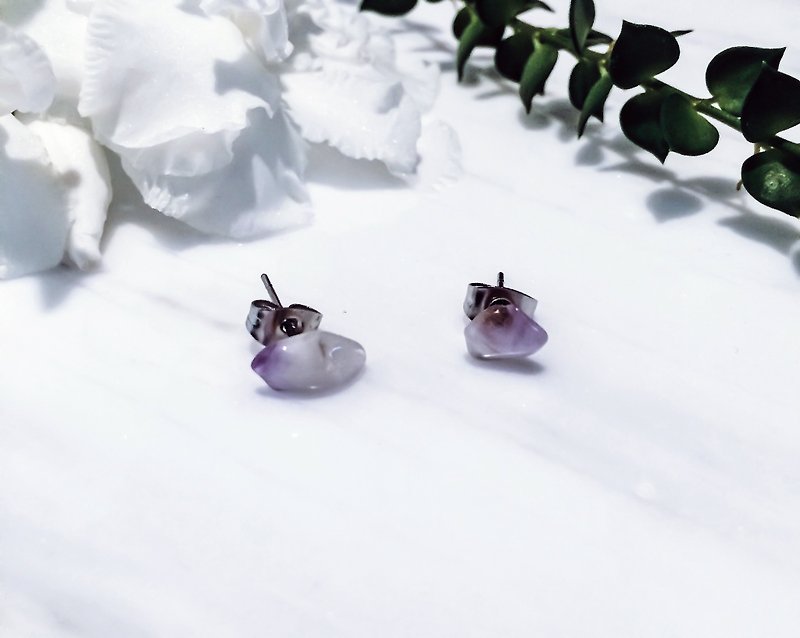colorful dream earrings | 迷幻煙霧-耳環 - 耳環/耳夾 - 寶石 紫色